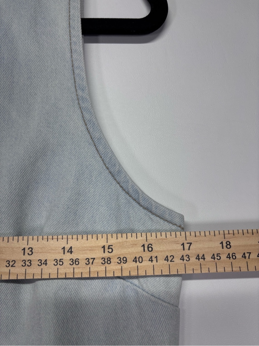 ✨Zenana Light Blue Denim Vest Women Jeans Size M - Picture 10 of 12
